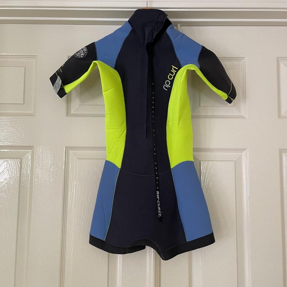 Rip Curl Dawn Patrol 2mm Back Zip Spring Shorty Wetsuit Blue - Picture 4 of 11